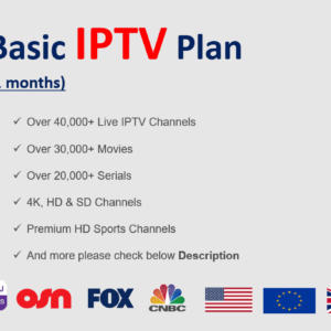 Basic IPTV Plan (1 month)